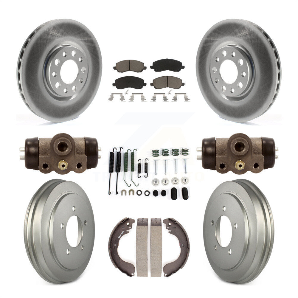 [Avant + Arrière] Kit de disque (revêtu) et plaquette (céramique) de frein pour 2017 Jeep Compass rear brakes avec 305mm Diameter Rotor KGC-102119 par Transit Auto