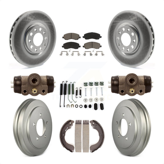 [Avant + Arrière] Kit de disque (revêtu) et plaquette (céramique) de frein pour 2017 Jeep Compass rear brakes avec 305mm Diameter Rotor KGC-102119 par Transit Auto