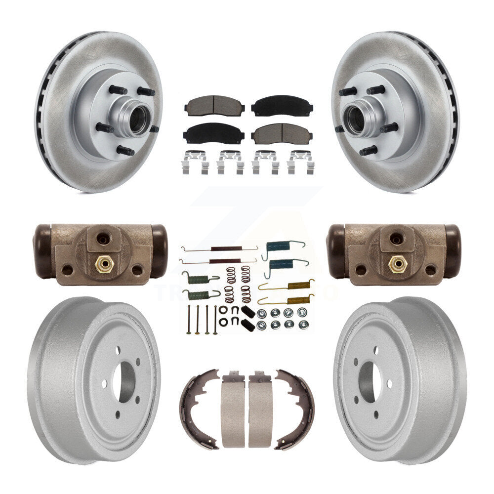 [Avant + Arrière] Kit de disque (revêtu) et plaquette (céramique) de frein pour 2006-2009 Ford Ranger RWD avec 10" Diameter KGC-102120
