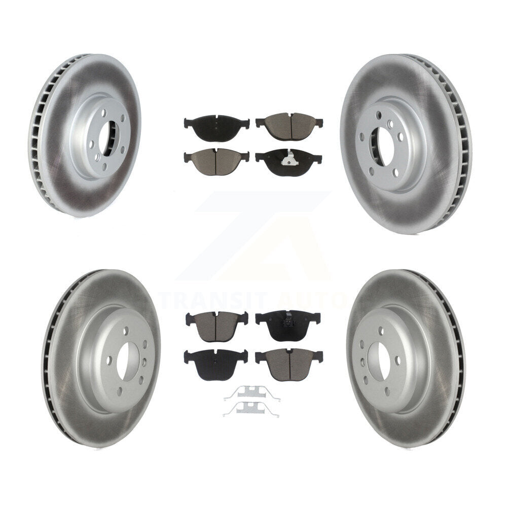 [Avant + Arrière] Kit de disque (revêtu) et plaquette (céramique) de frein pour BMW 740Li 740i 535i GT xDrive ActiveHybrid 7 KGC-102124