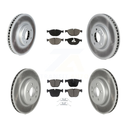 [Avant + Arrière] Kit de disque (revêtu) et plaquette (céramique) de frein pour BMW 740Li 740i 535i GT xDrive ActiveHybrid 7 KGC-102124
