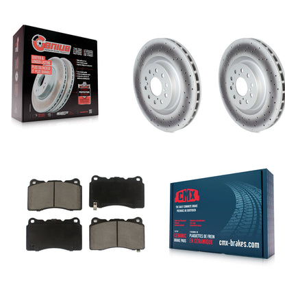 [Avant] Kit de disque (revêtu) et plaquette (céramique) de frein pour 2017-2019 Honda Civic Type R KGC-102126
