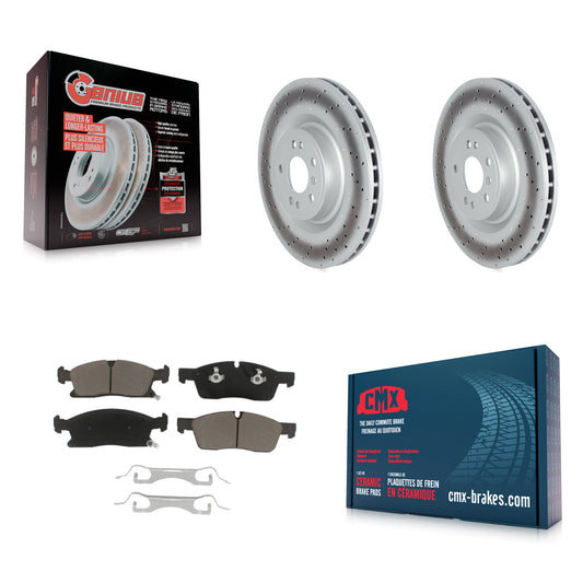 [Avant] Kit de disque (revêtu) et plaquette (céramique) de frein pour Mercedes-Benz ML350 GLE350 ML400 GLE400 ML250 GLE300d KGC-102130