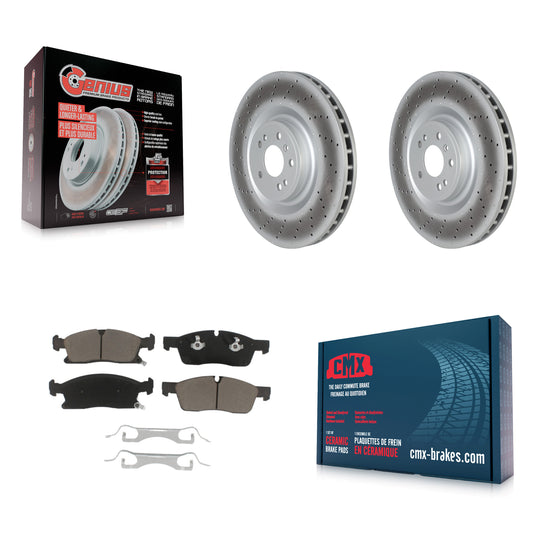 [Avant] Kit de disque (revêtu) et plaquette (céramique) de frein pour Mercedes-Benz ML350 GLS450 GL450 GL350 ML400 ML250 KGC-102131