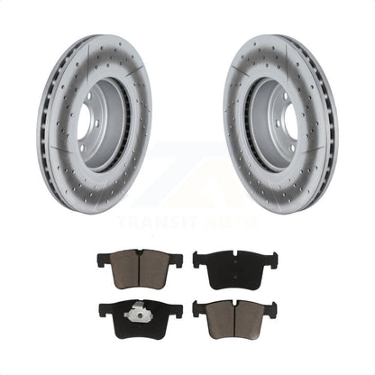 [Avant] Kit de disque (revêtu) et plaquette (céramique) de frein pour 2018-2019 BMW 330i GT xDrive avec 370mm Diameter Rotor KGC-102135 par Transit Auto