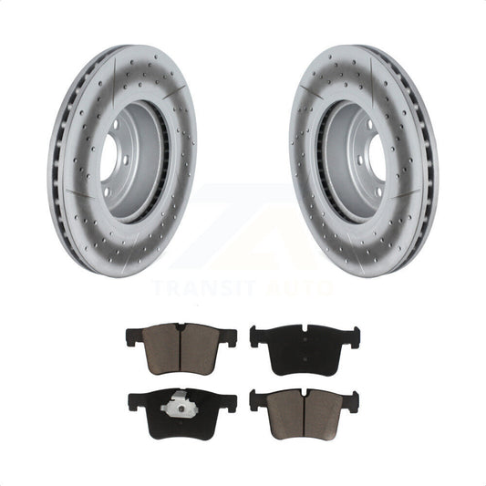 [Avant] Kit de disque (revêtu) et plaquette (céramique) de frein pour 2018-2019 BMW 330i GT xDrive avec 370mm Diameter Rotor KGC-102135 par Transit Auto