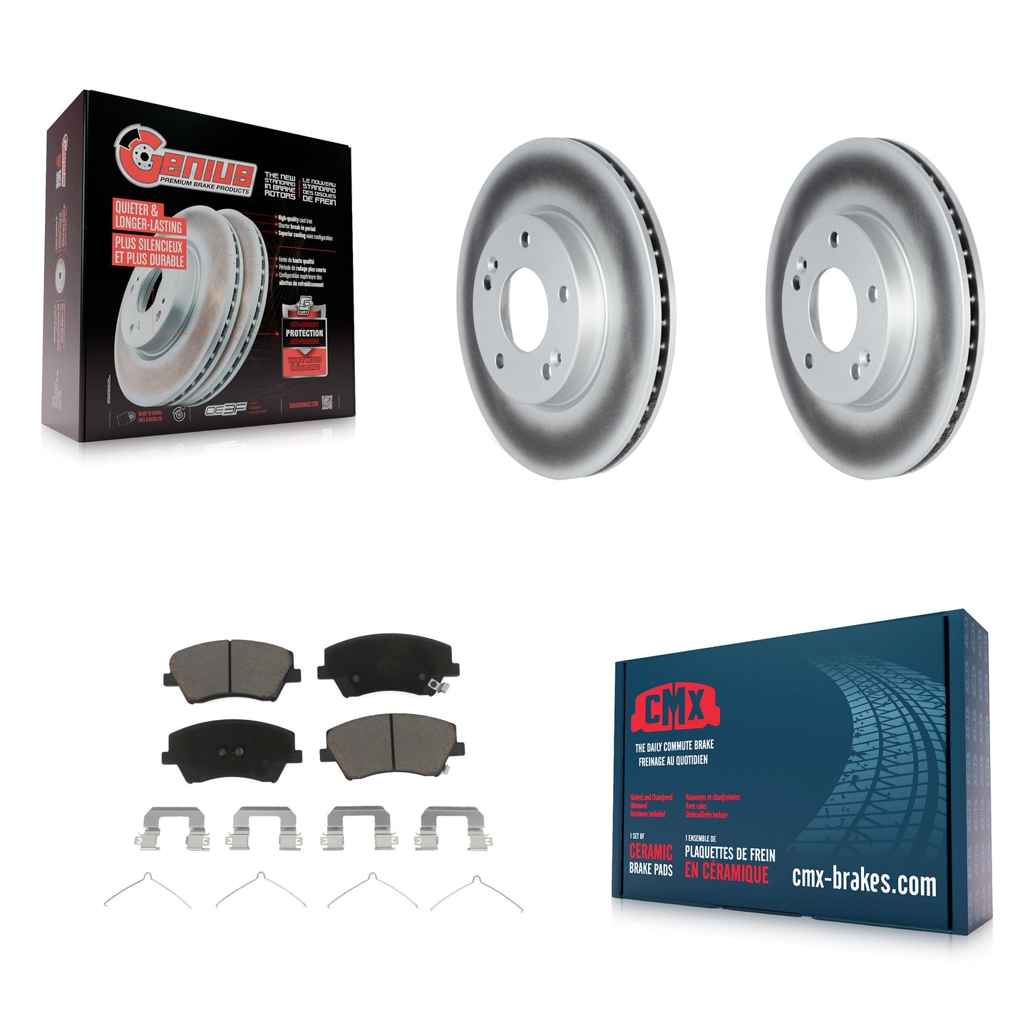 [Avant] Kit de disque (revêtu) et plaquette (céramique) de frein pour Kia Niro Hyundai Ioniq KGC-102140
