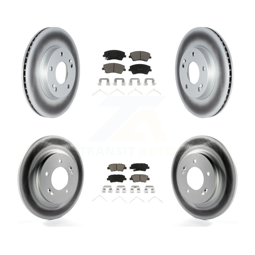 [Avant + Arrière] Kit de disque (revêtu) et plaquette (céramique) de frein pour Kia Niro Hyundai Ioniq KGC-102142