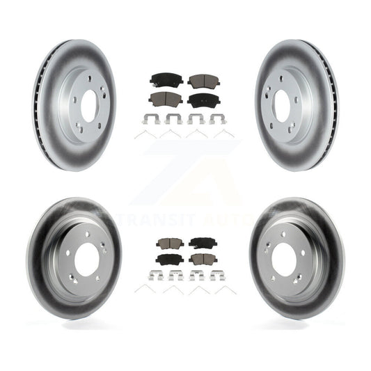 [Avant + Arrière] Kit de disque (revêtu) et plaquette (céramique) de frein pour Kia Niro Hyundai Ioniq KGC-102142