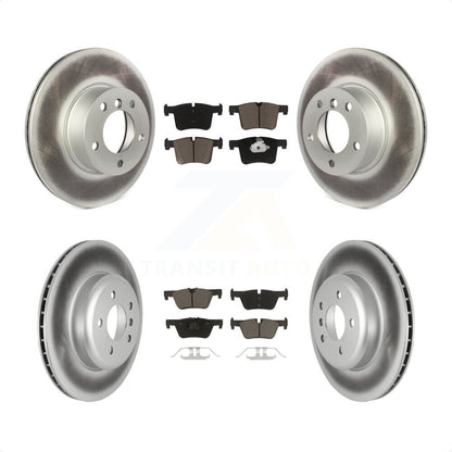[Avant + Arrière] Kit de disque (revêtu) et plaquette (céramique) de frein pour 2016 BMW 328i GT xDrive avec Blue Painted Calipers KGC-102148 par Transit Auto