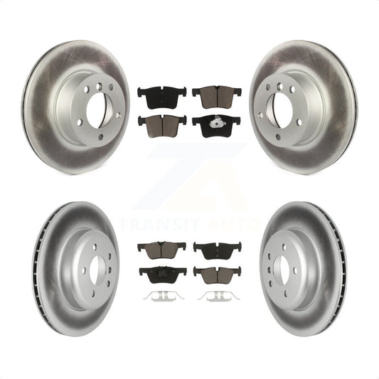 [Avant + Arrière] Kit de disque (revêtu) et plaquette (céramique) de frein pour 2016 BMW 328i GT xDrive avec Blue Painted Calipers KGC-102148 par Transit Auto