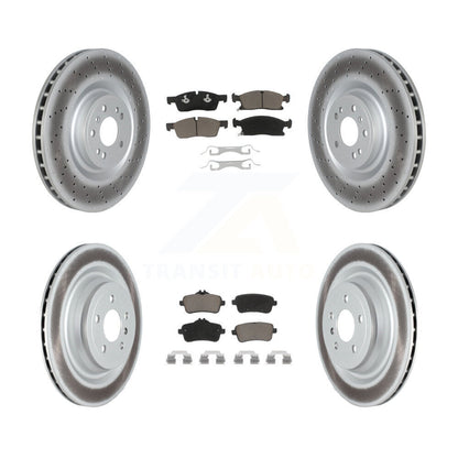 [Avant + Arrière] Kit de disque (revêtu) et plaquette (céramique) de frein pour Mercedes-Benz GLS450 GL450 GL350 ML400 ML250 KGC-102155