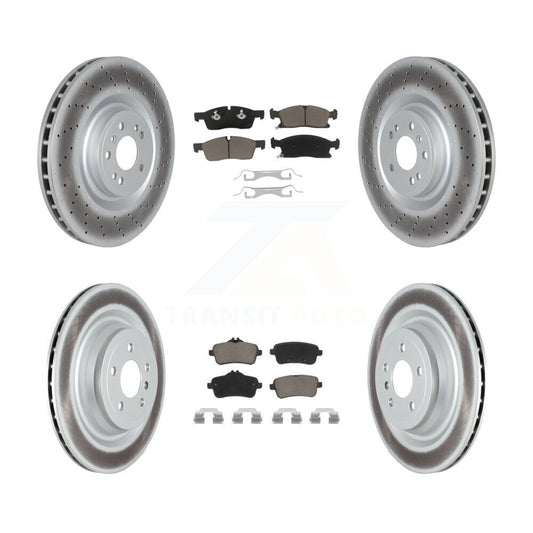 [Avant + Arrière] Kit de disque (revêtu) et plaquette (céramique) de frein pour Mercedes-Benz GLS450 GL450 GL350 ML400 ML250 KGC-102155