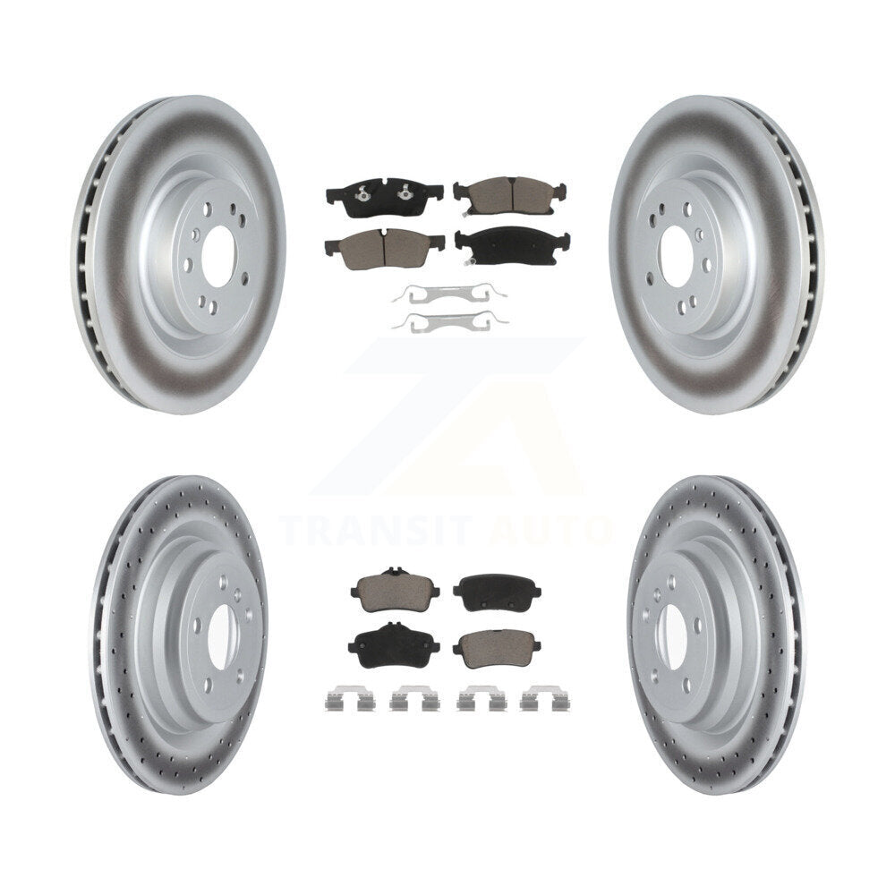 [Avant + Arrière] Kit de disque (revêtu) et plaquette (céramique) de frein pour 2016-2017 Mercedes-Benz GLE400 avec AMG Package KGC-102157