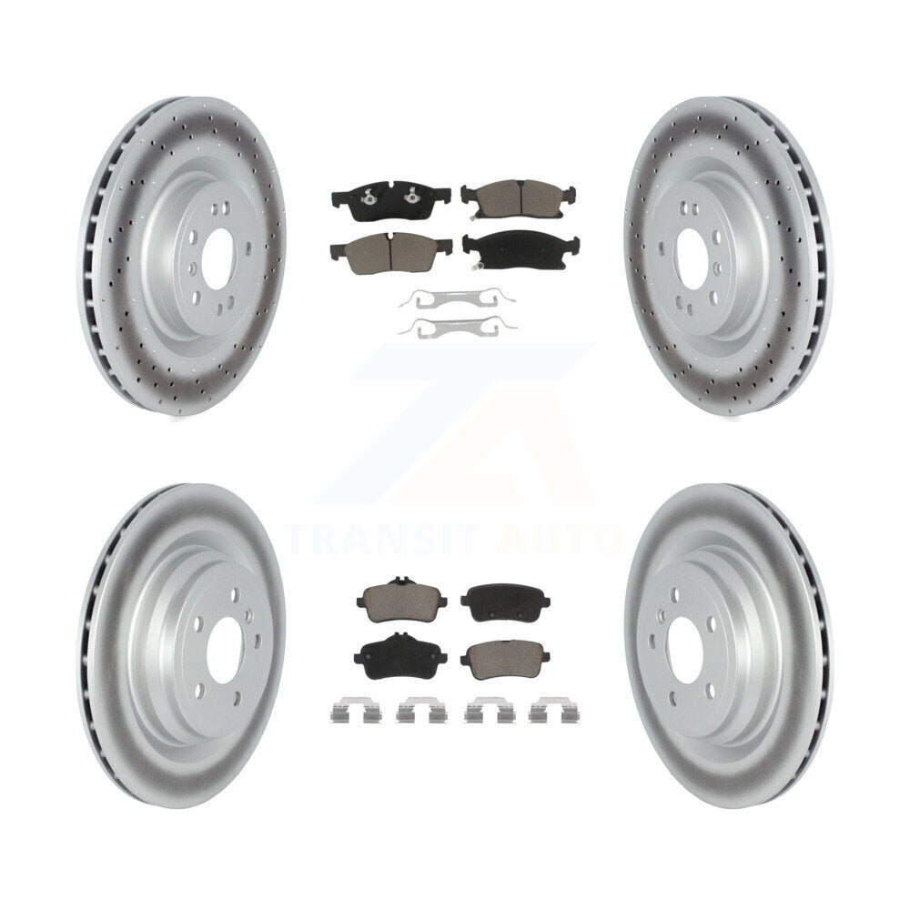 [Avant + Arrière] Kit de disque (revêtu) et plaquette (céramique) de frein pour 2016-2017 Mercedes-Benz GLE400 avec AMG Package KGC-102158