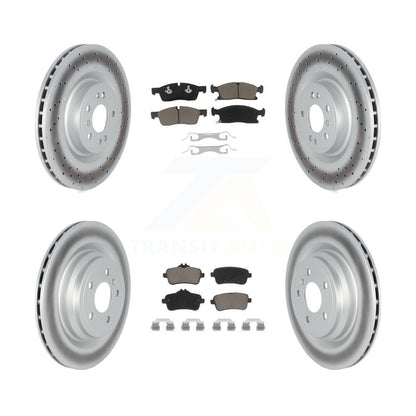 [Avant + Arrière] Kit de disque (revêtu) et plaquette (céramique) de frein pour 2016-2017 Mercedes-Benz GLE400 avec AMG Package KGC-102158