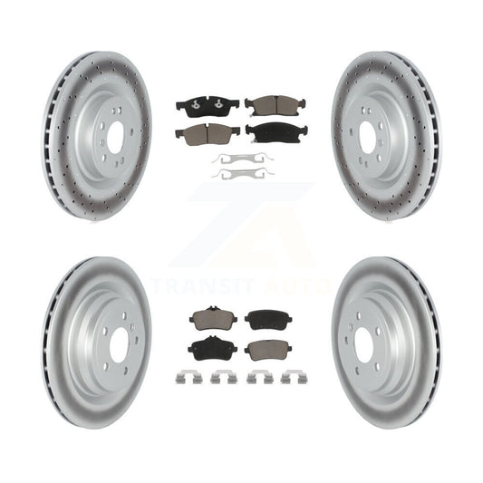 [Avant + Arrière] Kit de disque (revêtu) et plaquette (céramique) de frein pour 2016-2017 Mercedes-Benz GLE400 avec AMG Package KGC-102158