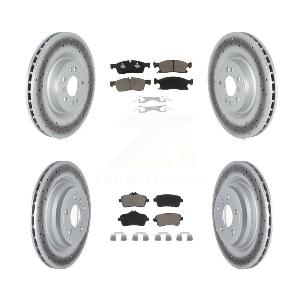 [Avant + Arrière] Kit de disque (revêtu) et plaquette (céramique) de frein pour 2016-2017 Mercedes-Benz GLE400 avec AMG Package KGC-102159