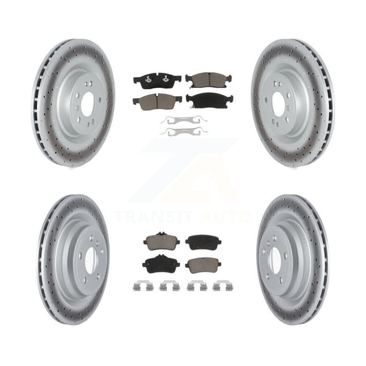 [Avant + Arrière] Kit de disque (revêtu) et plaquette (céramique) de frein pour 2016-2017 Mercedes-Benz GLE400 avec AMG Package KGC-102159
