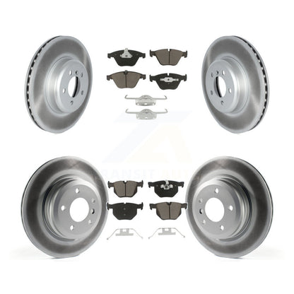 [Avant + Arrière] Kit de disque (revêtu) et plaquette (céramique) de frein pour 2012 BMW 335i Convertible Coupe avec Blue Painted Calipers KGC-102163
