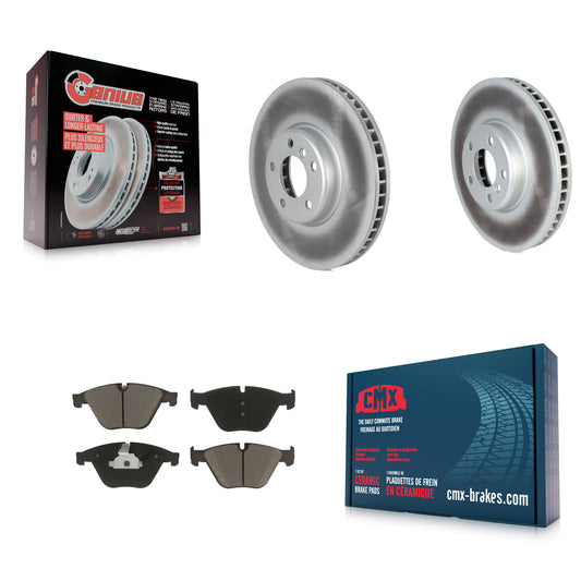 [Avant] Kit de disque (revêtu) et plaquette (céramique) de frein pour 2011-2013 BMW 535i KGC-102169