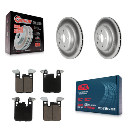 [Arrière] Kit de disque (revêtu) et plaquette (céramique) de frein pour BMW 328i xDrive 330i 430i Gran Coupe 428i 335i 435i GT 340i 328d 440i avec Blue Painted Calipers KGC-102172