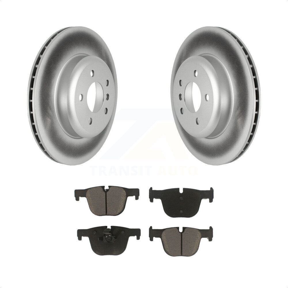 [Arrière] Kit de disque (revêtu) et plaquette (céramique) de frein pour 2017-2018 BMW 340i GT xDrive avec M Sport Performance Brakes KGC-102174 par Transit Auto