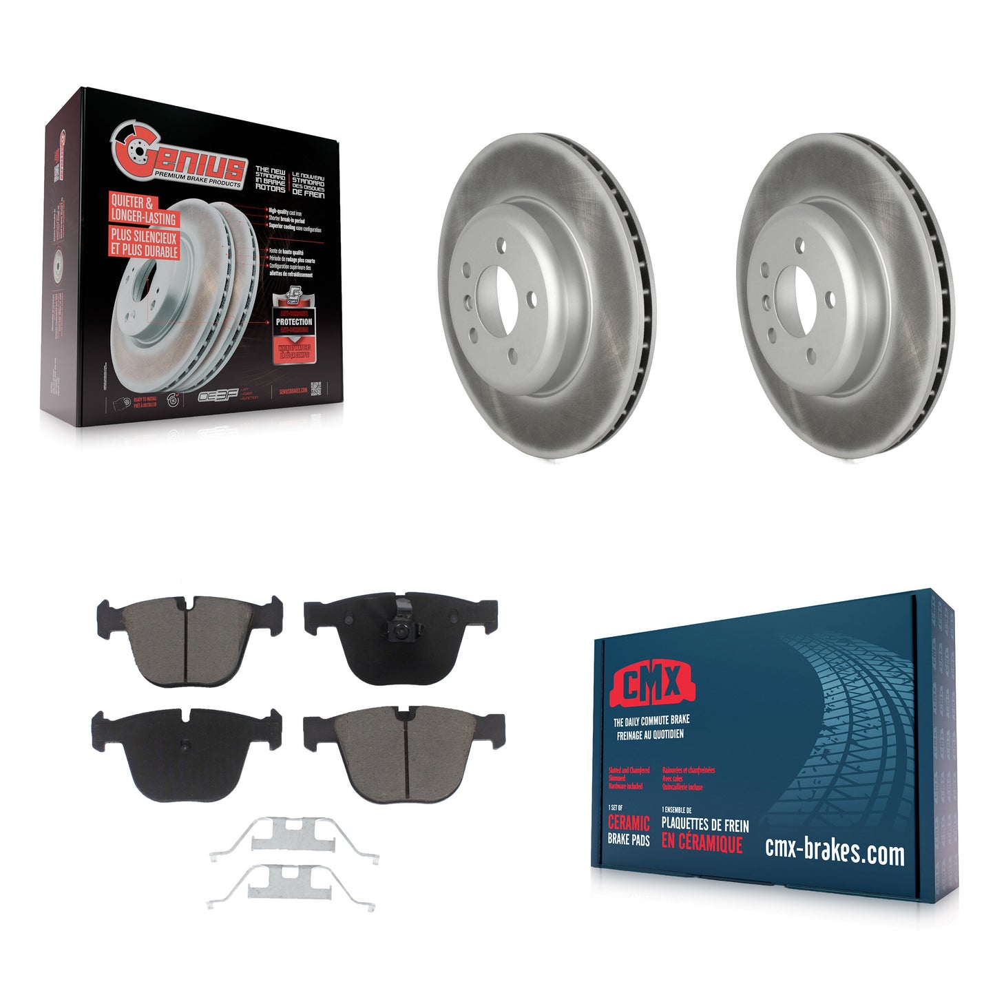 [Arrière] Kit de disque (revêtu) et plaquette (céramique) de frein pour BMW 740Li 740i 535i GT xDrive ActiveHybrid 7 KGC-102183