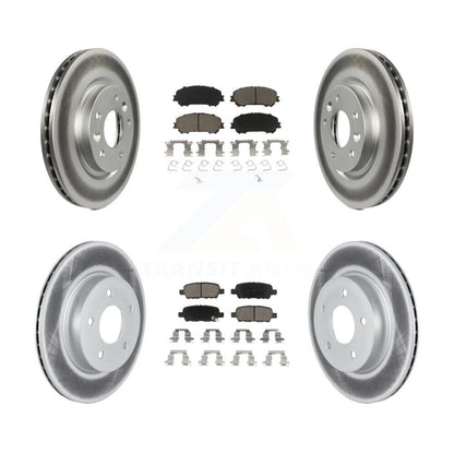 [Avant + Arrière] Kit de disque (revêtu) et plaquette (céramique) de frein pour 2019 Nissan Rogue Sport Qashqai avec Manual Parking SL KGC-102205