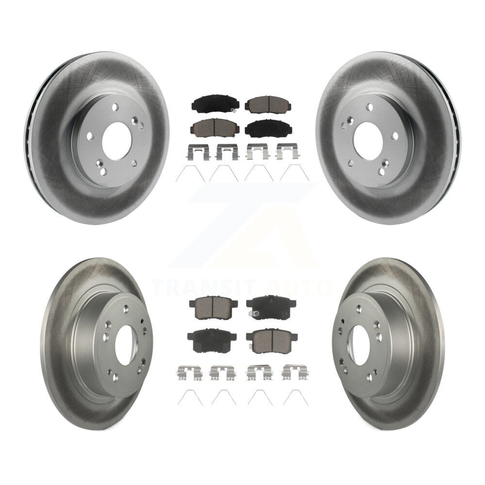[Avant + Arrière] Kit de disque (revêtu) et plaquette (céramique) de frein pour Honda Accord Acura TSX KGC-102206