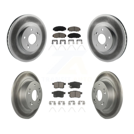 [Avant + Arrière] Kit de disque (revêtu) et plaquette (céramique) de frein pour Honda Accord Acura TSX KGC-102206