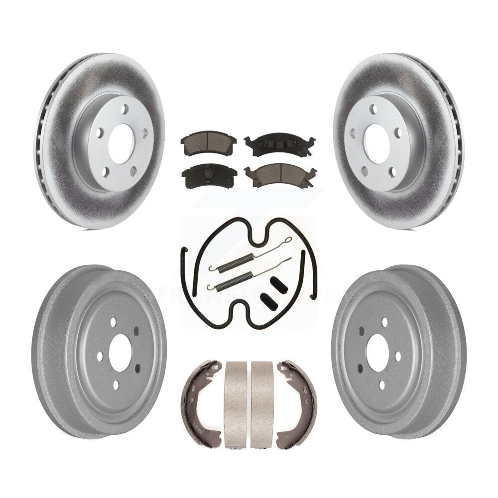 [Avant + Arrière] Kit de disque (revêtu) et plaquette (céramique) de frein pour 2003 Chevrolet Cavalier avec 225mm x 45mm taille KGC-102219