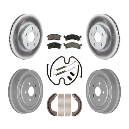 [Avant + Arrière] Kit de disque (revêtu) et plaquette (céramique) de frein pour 2003 Chevrolet Cavalier avec 225mm x 45mm taille KGC-102219