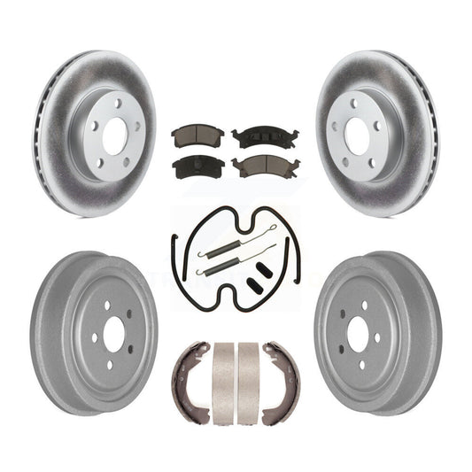 [Avant + Arrière] Kit de disque (revêtu) et plaquette (céramique) de frein pour 2003 Chevrolet Cavalier avec 225mm x 45mm taille KGC-102219