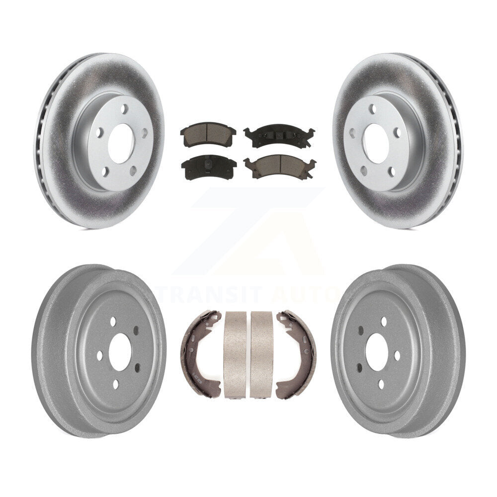 [Avant + Arrière] Kit de disque (revêtu) et plaquette (céramique) de frein pour 2003 Chevrolet Cavalier avec 225mm x 45mm taille KGC-102221
