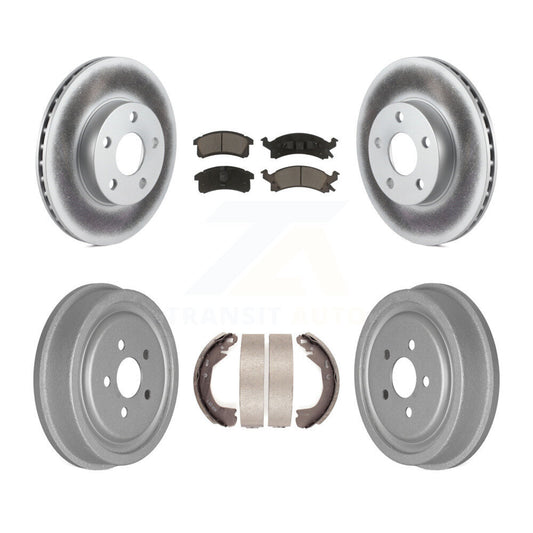 [Avant + Arrière] Kit de disque (revêtu) et plaquette (céramique) de frein pour 2003 Chevrolet Cavalier avec 225mm x 45mm taille KGC-102221