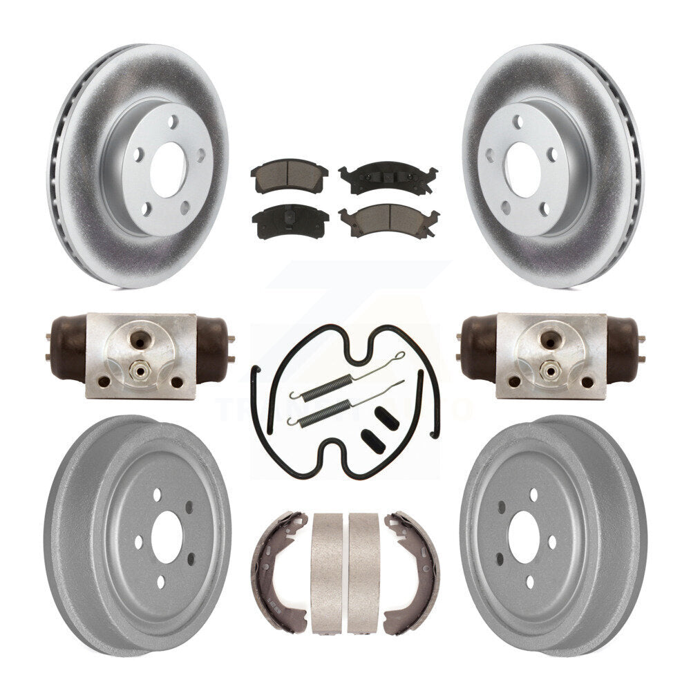 [Avant + Arrière] Kit de disque (revêtu) et plaquette (céramique) de frein pour 2003 Chevrolet Cavalier avec 225mm x 45mm taille KGC-102223
