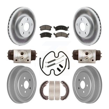 [Avant + Arrière] Kit de disque (revêtu) et plaquette (céramique) de frein pour 2003 Chevrolet Cavalier avec 225mm x 45mm taille KGC-102223