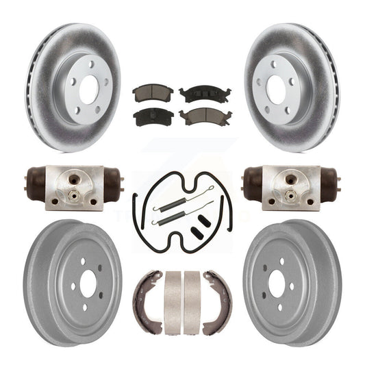 [Avant + Arrière] Kit de disque (revêtu) et plaquette (céramique) de frein pour 2003 Chevrolet Cavalier avec 225mm x 45mm taille KGC-102223