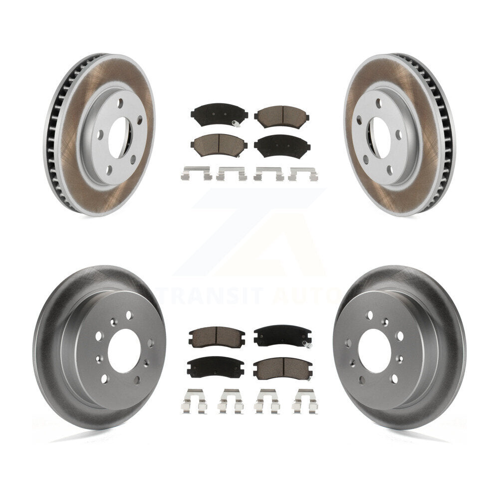 [Avant + Arrière] Kit de disque (revêtu) et plaquette (céramique) de frein pour Buick Century Pontiac Grand Prix Chevrolet Venture Regal Oldsmobile Intrigue Montana Trans Sport KGC-102256
