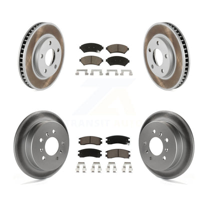[Avant + Arrière] Kit de disque (revêtu) et plaquette (céramique) de frein pour Buick Century Pontiac Grand Prix Chevrolet Venture Regal Oldsmobile Intrigue Montana Trans Sport KGC-102256
