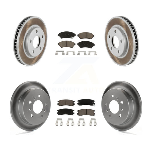 [Avant + Arrière] Kit de disque (revêtu) et plaquette (céramique) de frein pour Buick Century Pontiac Grand Prix Chevrolet Venture Regal Oldsmobile Intrigue Montana Trans Sport KGC-102256