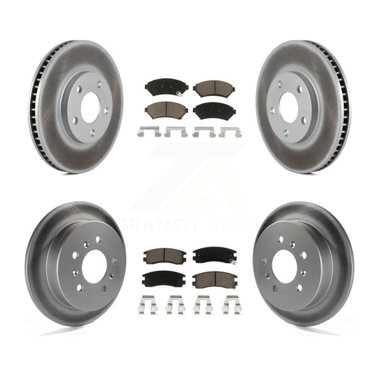[Avant + Arrière] Kit de disque (revêtu) et plaquette (céramique) de frein pour Chevrolet Impala Monte Carlo Oldsmobile Intrigue KGC-102257