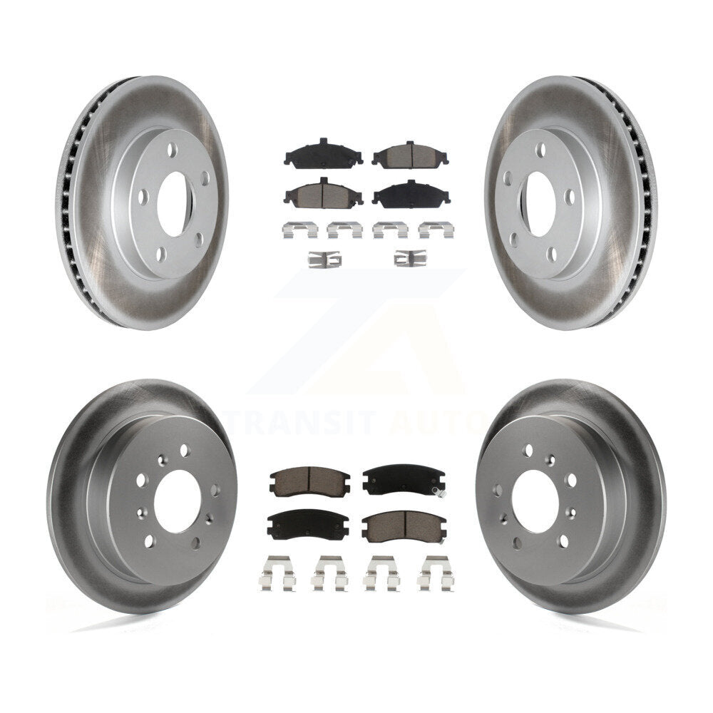 [Avant + Arrière] Kit de disque (revêtu) et plaquette (céramique) de frein pour Pontiac Grand Am Oldsmobile Alero KGC-102258