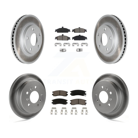 [Avant + Arrière] Kit de disque (revêtu) et plaquette (céramique) de frein pour Pontiac Grand Am Oldsmobile Alero KGC-102258