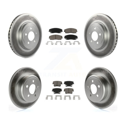 [Avant + Arrière] Kit de disque (revêtu) et plaquette (céramique) de frein pour 2015-2018 Dodge Charger RWD avec 3.6L avec 345mm Diameter Rotor KGC-102259