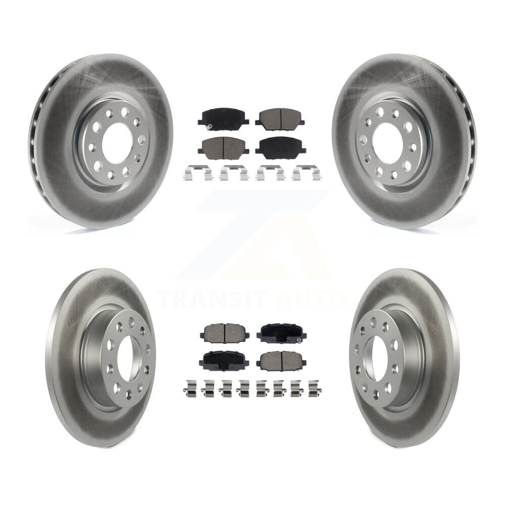 [Avant + Arrière] Kit de disque (revêtu) et plaquette (céramique) de frein pour Jeep Compass KGC-102260