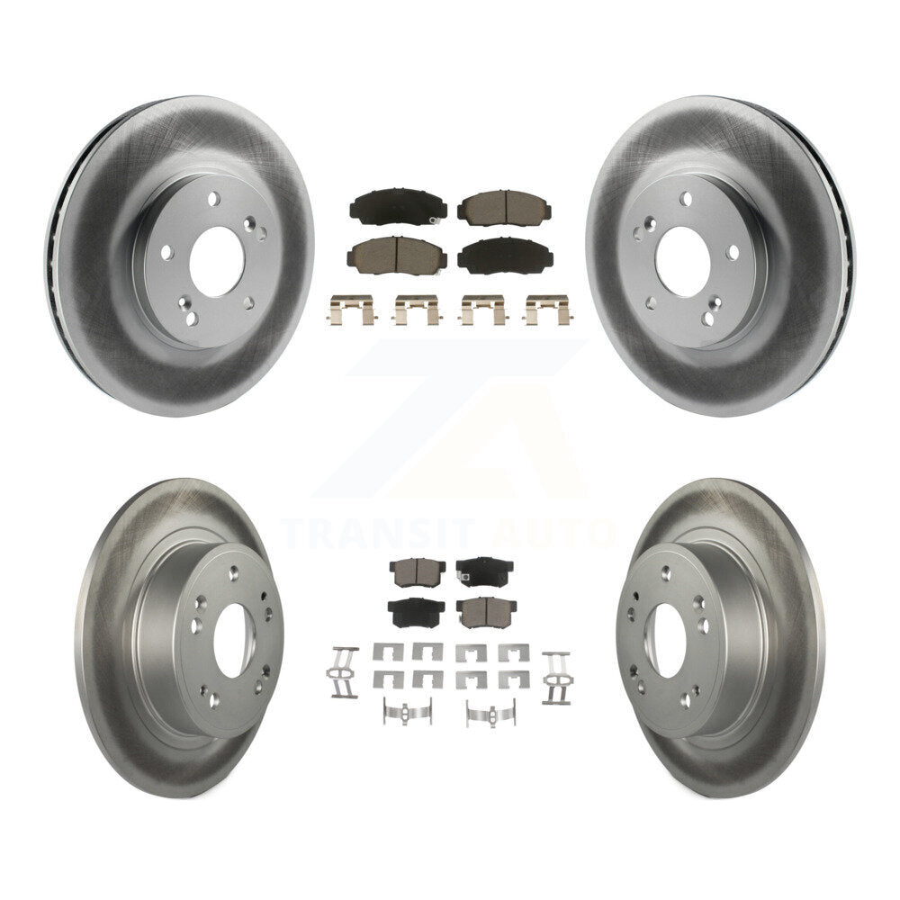[Avant + Arrière] Kit de disque (revêtu) et plaquette (céramique) de frein pour 2006-2007 Honda Accord Hybrid avec 3.0L KGC-102274