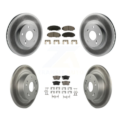 [Avant + Arrière] Kit de disque (revêtu) et plaquette (céramique) de frein pour 2006-2007 Honda Accord Hybrid avec 3.0L KGC-102274