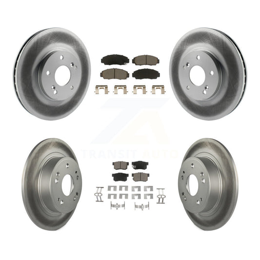 [Avant + Arrière] Kit de disque (revêtu) et plaquette (céramique) de frein pour 2006-2007 Honda Accord Hybrid avec 3.0L KGC-102274